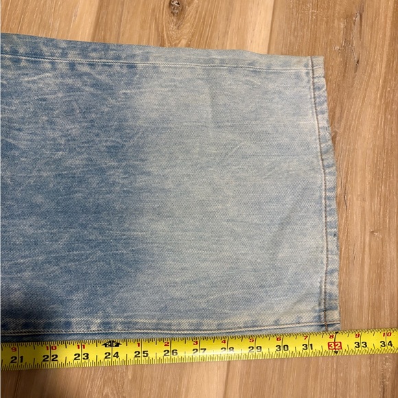 Alice + Olivia Cay Cargo Pants Womens 30 Wide Leg Baggy Relaxed Denim Jean - Picture 6 of 8